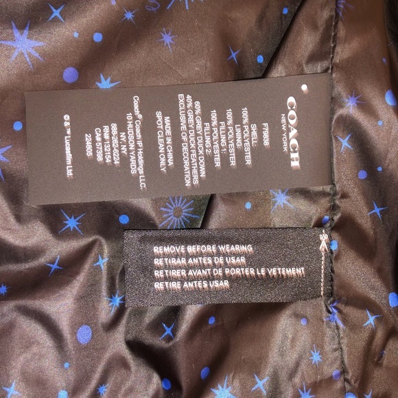 Coach Star Wars down filled vest in black NWT 😎 - Picture 9 of 14